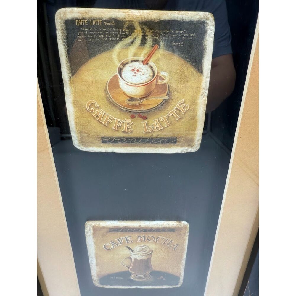 Coffee-themed wall art print "CAFFE LATTE". "CAFFE MOCHA". - Picture 2 of 8